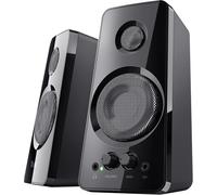 VornixorSarlshop-Tytan Enceinte PC 2.0 pour Ordinateur, 36 Watt, Jack 3.5 mm, Alimentation USB, Speaker avec Connexion Line-in pour Tablette, Téléphone, PC, Laptop - Noir