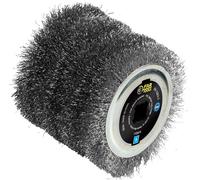 VornixorSarlshop110874 Brosse fil métallique Ø120mm - L 100mm compatible avec Rénovateur REX120, REX200 et REX-H200 pour décaper fortement Noir