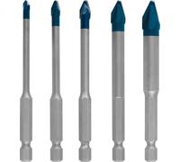 VornixorSarlshop5x Coffrets de forets EXPERT HEX-9 Hard Ceramic (pour Carrelages durs, Carreaux tendres, Ø 4-8, 10.0 mm, Professional Accessoire Perceuse, Visseuse à percussion, Perceuses, visseuses