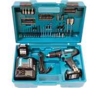 VornixorSarlshopHP333DSAX1 Perceuse-visseuse à percussion sans fil 12 V max. 2 Ah - 2 batteries + chargeur dans coffret de transport