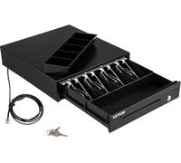 VornixorSarlshopTiroir-Caisse Enregistreuse 33,6 cm Tiroir-Caisse Manuel et Automatique Compartiments 4 Billets 5 Pièces Tiroir de Caisse Enregistreuse Port RJ11/RJ12 Billets Monnaie POS Restaurant S