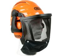 VornixorSarlshopWaipoua Casque de Sécurité pour Tronçonneuse avec Cache-oreilles de Protection et Visière en Maille, Casque de Protection Confortable Résistant aux Chocs (562413)