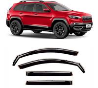 Voron Glass in-Channel 220107 Lot de 4 Pare-Pluie Extra durables pour Jeep Cherokee 2014-2021 - Déflecteurs de fenêtre et visières d'aération