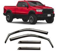 Voron Glass in-Channel Extra Durable Rain Guards for Trucks Dodge RAM 1500 2019-2025 Quad Cab, Window Deflectors, Vent Window Visors, 4 Pieces - 230088