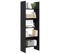 Vorpalize Bibliothèque à 5 niveaux, aspect chêne noir, 60 x 35 x 180 cm, avec grande capacité de charge, étagère pour salon, bureau et bureau, solution de rangement pratique