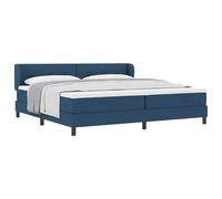 Vorpalize Lit à sommier tapissier avec tête de lit, bleu, 200 x 200 cm, tissu, cadre en bois, design réglable pour confort et style, pour chambre à coucher, chambre d'amis, oasis de repos