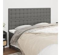 Vorpalize Tête de lit gris foncé 160 x 5 x 118/128 cm Tissu réglable en hauteur, tête de lit robuste avec pieds en bois, dossier confortable, design élégant pour chambre à coucher
