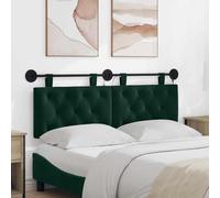 Vorpalize Tête de lit suspendue en velours vert foncé clair pour lit, rembourrage mural, couvre-lit et tête de lit, design moderne, utilisation flexible, confort et atmosphère élégante