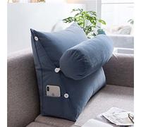 VORPHY Coussin de lecture coussin de soutien lombaire ou dorsal avec housse amovible triangulaire, tête de lit, dossier, cale pour grand canapé