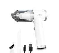 Vortex CRC90 - Aspirateur à Main Sans Fil Pliable 60W, Aspiration 4500 Pa, Autonomie 30 Min, Filtre HEPA Lavable, Éclairage LED, Compact, Léger, Accessoires Inclus - Blanc
