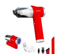 Vortex - Crc90 Red - Aspirateur à Main Sans Fil Pliable Avec Led Et Accessoires