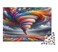 Vortex de tempête Arc-en-Ciel Puzzle 1000 Pièces Educa Jouet Cadeau Unique De l'art De La Décoration intéressant Jeu Éducatif Challenge Toy Adultes & Enfants des 14 Ans 38x26cm/1000pcs