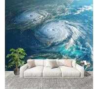 Vortex D'Ouragan Terrestre Papier Peint Intissé Fresque Murale 400x280 cm Paysage Naturel Poster Murale Photo pour Salon, Chambre, Salle à Manger, Effaçable Papier Peint Panoramique