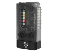 Vortex Lampe de poche V10 EDC avec lumière rouge UV bleu vert jaune blanc signaux d'urgence fluorescente puissante 1000 lm rechargeable IPX4 multicolore et luminosité étanche extrémité magnétique