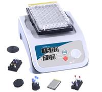 Vortex Mixer Lab avec 6 modules remplaçables, Moteur brushless, 200-3000 RPM, minuterie, pour flacons Test Tubes Microplaques en biologie Recherche
