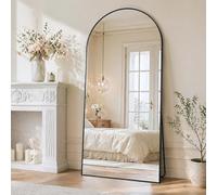 Vortisys Miroir sur Pied & Mural 180x75cm, Grand Miroir Pleine Longueur avec Verre Sécurité et Cadre Aluminium, Design Arche pour Chambre, Salon et Entrée