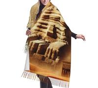 Vortithora 190 x 68 cm - Ancien-Egyptien-Mystery-Hieroglyphics - Châle d'hiver chaud pour femme avec franges - Imprimé sur un seul côté - Écharpe confortable pour temps froid