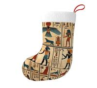 Vortithora Ancien-Egyptian-Murals-Pharaons Bas de Noël en peluche double face, décoration de cheminée de vacances pour cadeaux de famille