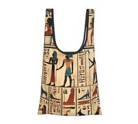 Vortithora Ancien-Egyptian-Murals-Pharaons Sac de courses pliable réutilisable Sac d'épicerie portable pour un usage quotidien