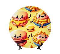 Vortithora Assiette décorative avec support pour macaron, fromage, hamburger, 25,4 cm, élégante plaque murale pour décoration d'intérieur