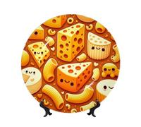 Vortithora Assiette décorative avec support pour macaronis, fromage, macaronis, 25,4 cm