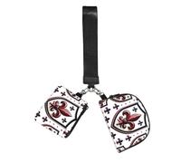 Vortithora Augenstern Porte-monnaie à double fermeture Éclair Motif fleur de lys Rouge sang
