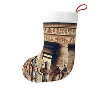 Vortithora Bas de Noël double face en peluche de pharaons égyptiens, décoration de cheminée de vacances pour cadeaux de famille