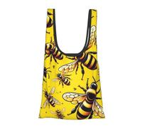 Vortithora Bee-Mode-Buzz Sac à provisions pliable réutilisable pour un usage quotidien