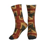 Vortithora Chaussettes de sport rétro avec drapeau britannique pour homme et femme - Confortables - Convient aux pointures 36-45 - Pour entraînement quotidien