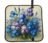 Vortithora Coussin de siège de stade pliable bleu iris imperméable et portable Petit tapis de camping pour camping, voyage, sports de plein air événements
