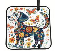 Vortithora Coussin de siège de stade pliable Mexico-Papillon-teckel floral imperméable et portable Petit tapis de camping pour camping, voyage, sports de plein air événements