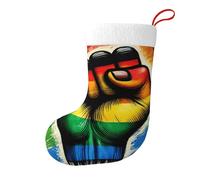 Vortithora LGBT-Gay-Pride-Chaussettes de Noël double face en peluche arc-en-ciel Décoration de cheminée pour cadeaux de famille
