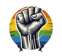 Vortithora LGBT-Gay-Pride-Power Assiette décorative de 25,4 cm avec support, élégante plaque murale pour décoration d'intérieur