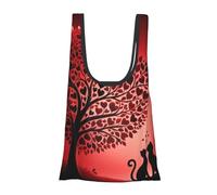 Vortithora Love-Tree-Cat-Kiss Sac à provisions pliable réutilisable Sac d'épicerie portable pour un usage quotidien