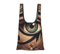 Vortithora Mystical-Egypt-Eye-Of-Horus Sac de courses pliable réutilisable Sac d'épicerie portable pour usage quotidien