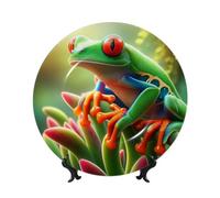 Vortithora Nature-Rico-Tree-Frog Assiette décorative de 25,4 cm avec support, élégante assiette murale pour décoration d'intérieur