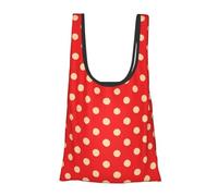 Vortithora Petit sac à provisions pliable réutilisable à pois rouges pour un usage quotidien