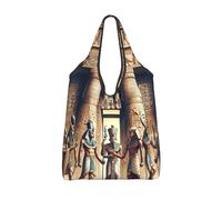 Vortithora Sac à provisions pliable et imperméable Motif pharaons égyptiens