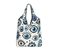 Vortithora Sac de courses pliable The-Turkish-Nazar-Eye réutilisable et imperméable
