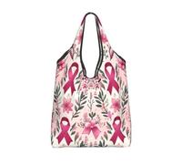 Vortithora Sac d'épicerie pliable en bois de cerf pour cancer du sein, sac de courses réutilisable, sac fourre-tout imperméable