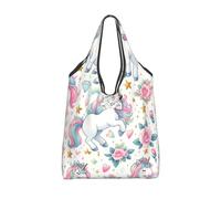 Vortithora Sac d'épicerie pliable réutilisable Motif cheval Twinkling-Stars