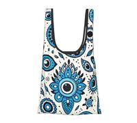 Vortithora The-Turkish-Nazar-Evil-Eye Sac à provisions pliable réutilisable Sac d'épicerie portable pour un usage quotidien