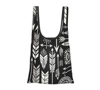 Vortithora Tribal-Arrows-Hipster-Aztec Sac de courses pliable réutilisable Sac d'épicerie portable pour un usage quotidien
