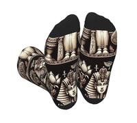 Vortithora Vintage-Ankh-Egypt Chaussettes unisexes pour homme et femme en polyester doux stretch mi-mollet Chaussettes confortables décontractées pour chaussures de taille 36 à 45
