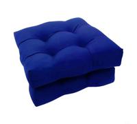 Vortiva Lot de 2 coussins touffetés pour chaise d'extérieur 48,3 x 48,3 cm | Tissu en polyester, rembourrage en coton PP élastique 15D, support dorsal touffeté, convient aux chaises en rotin et bois