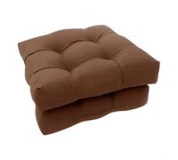 Vortiva Lot de 2 coussins touffetés pour chaise d'extérieur 48,3 x 48,3 cm | Tissu en polyester, rembourrage en coton PP élastique 15D, support dorsal touffeté, convient aux chaises en rotin et bois