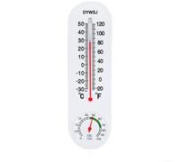 Vortiva Thermomètre hygromètre numérique pour intérieur et extérieur | Précision relative ± 2 °C/± 5 %, plage de -30 à 50 °C, grand écran LCD, matériau ABS, utilisation en intérieur et en