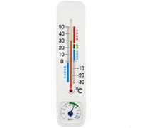 Vortiva Thermomètre hygromètre numérique pour intérieur et extérieur | Précision relative ± 2 °C/± 5 %, plage de -30 à 50 °C, grand écran LCD, matériau ABS, utilisation en intérieur et en