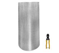 VORVIL Grillage Galvanisé, 13 mm, 61 Cm X 30.5 M Rouleau, 19 Gauge, Galvanisé A Chaud Après Soudage, Grillage Soudé Pour Clôtures Extérieures, Poulaillers, Jardins Potagers Ou Dissuasion D'animaux