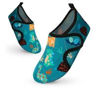 Vorvowry Chaussure Plage Enfant Fille Garçon Antidérapant Séchage Rapide Lumière Piscine Aquatique Chaussures d Eau Dinosaure Vert 30-31